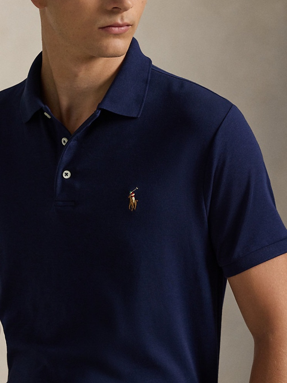 Polo by Ralph Lauren Navy Short-Sleeve Polo with Embroidered Pony